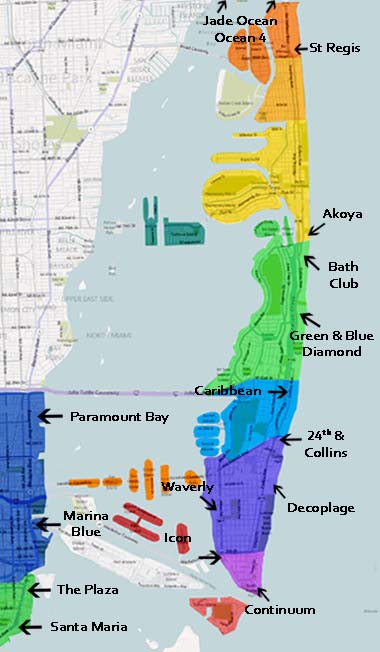 miami, florida neighborhoods map
